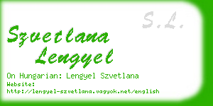 szvetlana lengyel business card